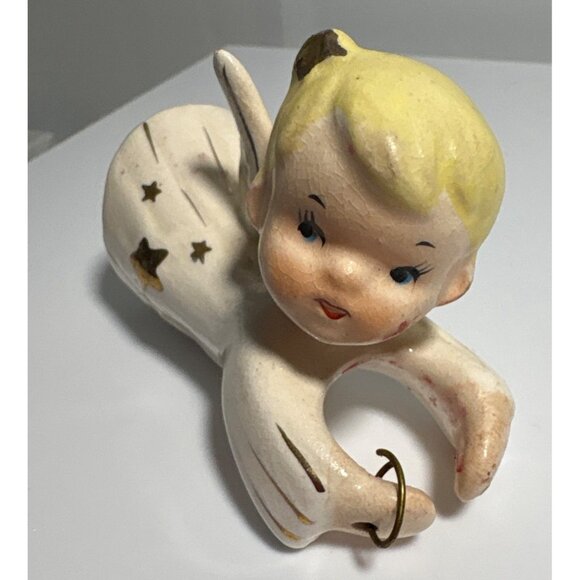 Danson Angel Candle Climber Hugger Ceramic Japan Vintage 50's - Picture 2 of 8